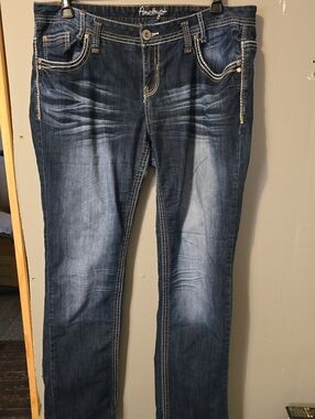 Amethyst Jeans Women's Dark Indigo Straight Leg Jeans